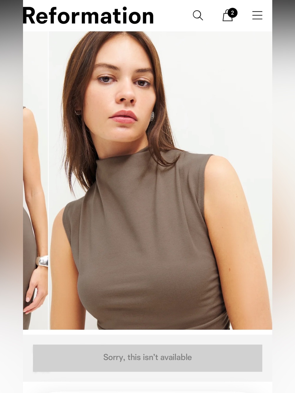 Reformation Foster Knit Two Piece Shitake - Size XS - Picture 5 of 10